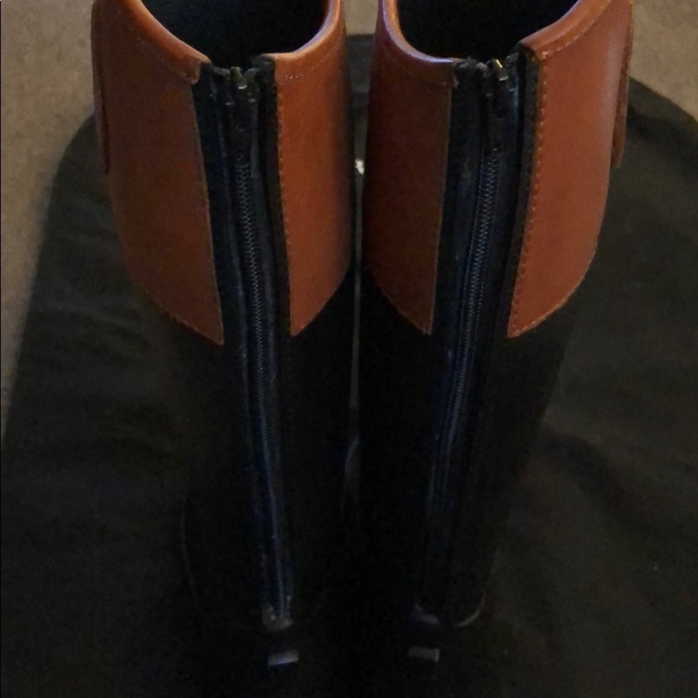 Tory Burch rain boots brown/black size 7 - Picture 3 of 8